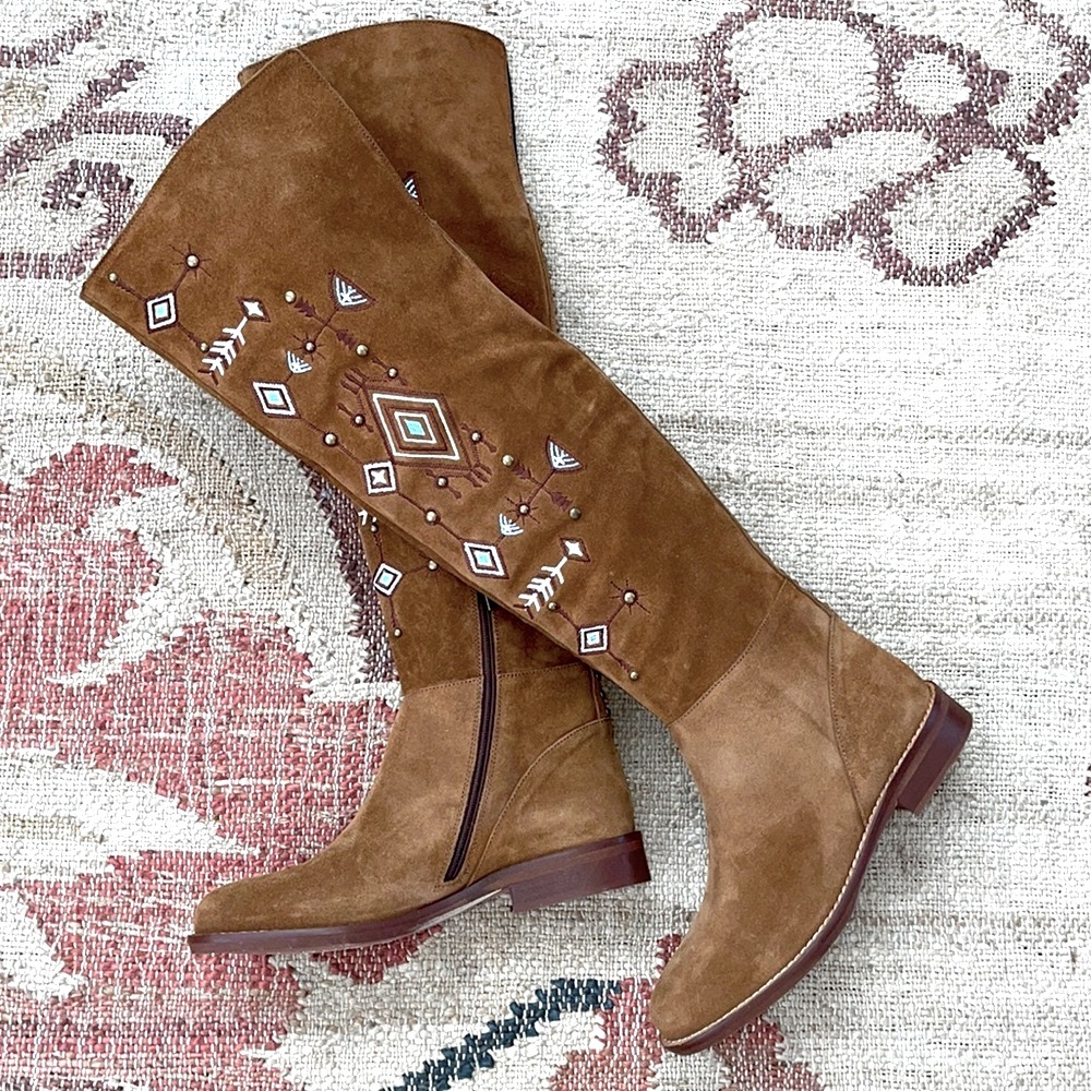 Sundance Brown Over the Knee Boots